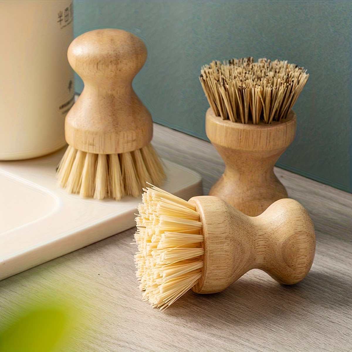 1pc Solid Wood Dishwashing Bru - огляд і ціна Wood Stain Brush