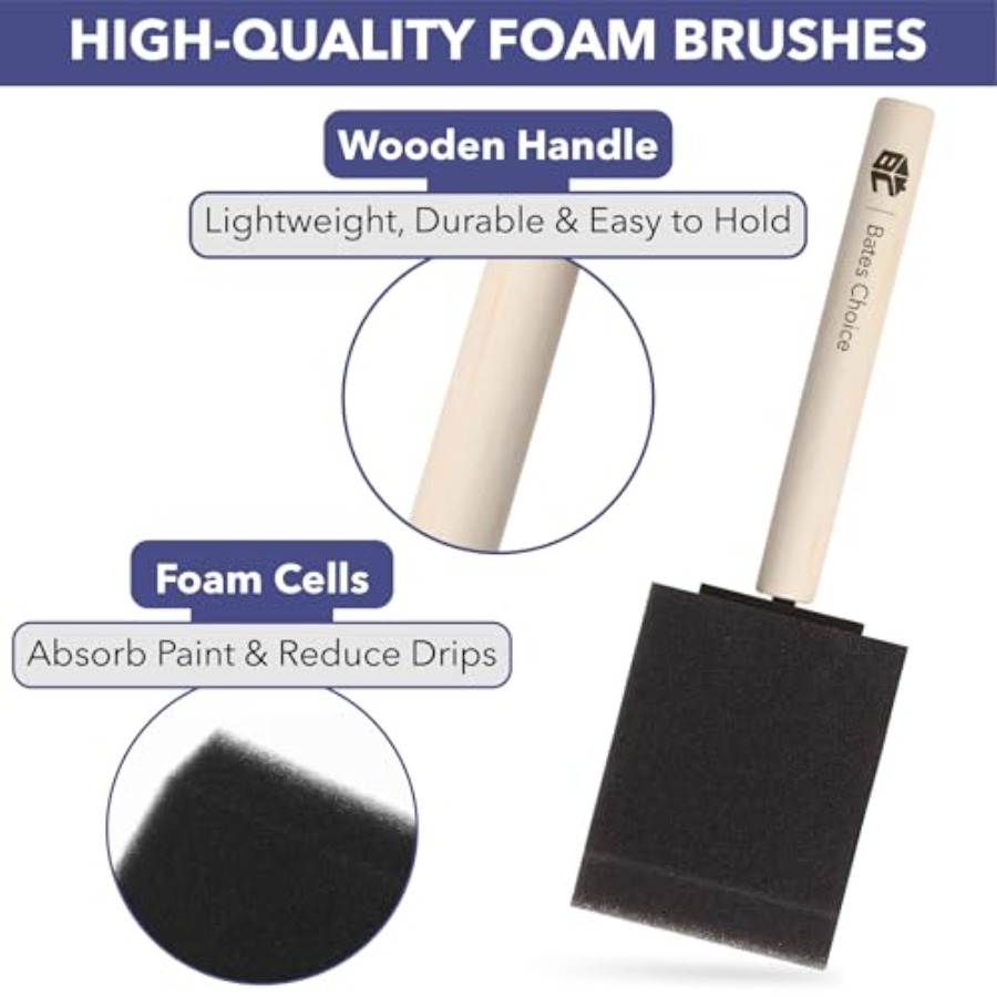 Bates- Foam Paint Brushes, 2 I - огляд і ціна Wood Stain Brush