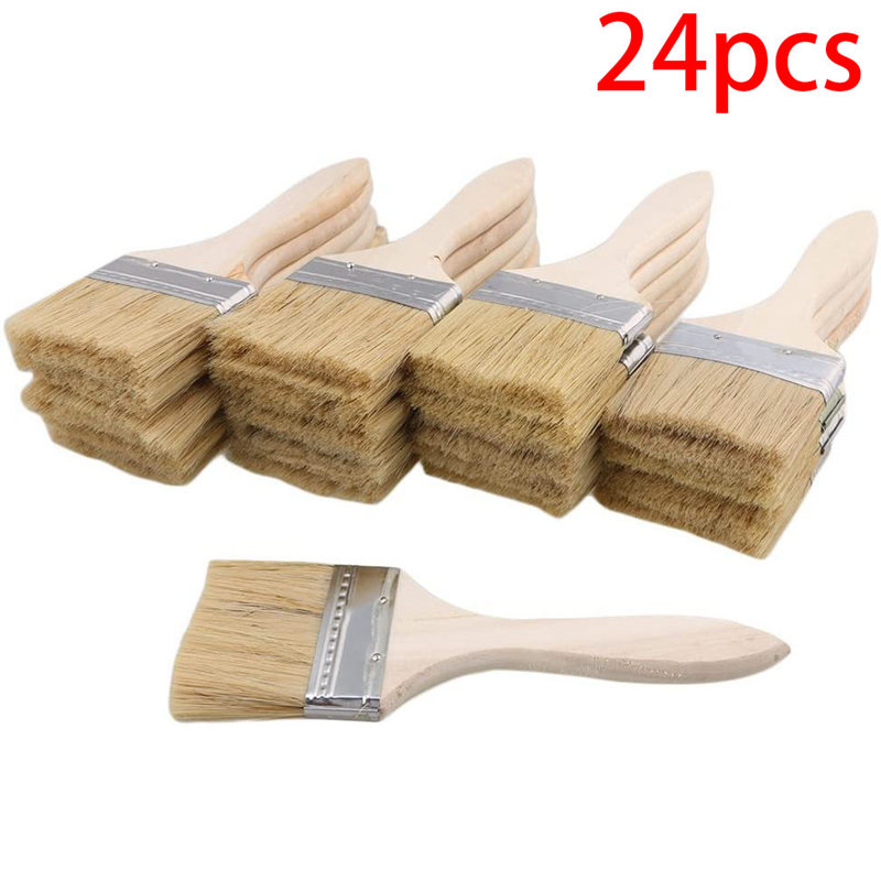 24Pcs Paint Brushes 70mm Chip  - огляд і ціна Wood Stain Brush