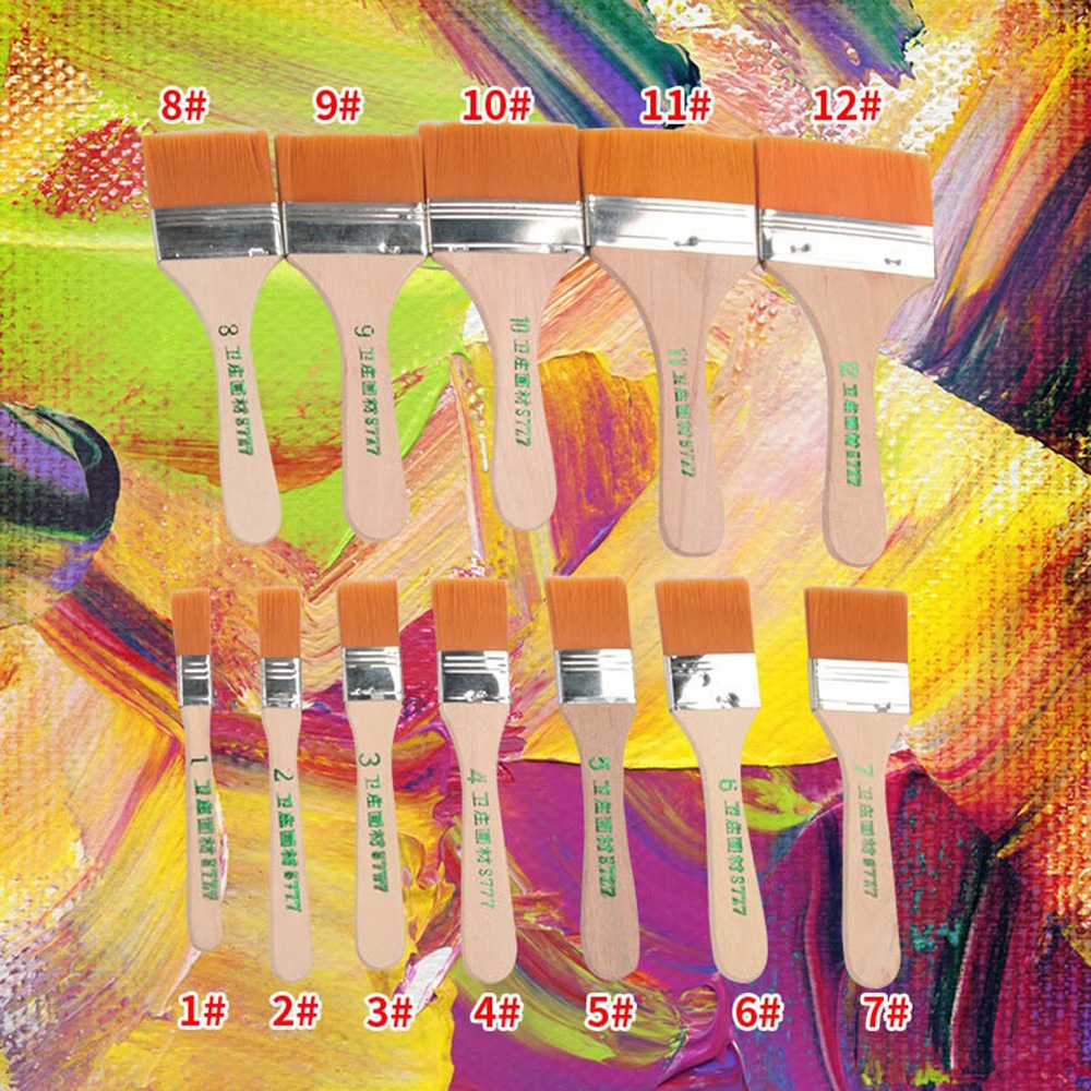 12pcs Nylon Paint Brushes Larg - огляд і ціна Wood Stain Brush