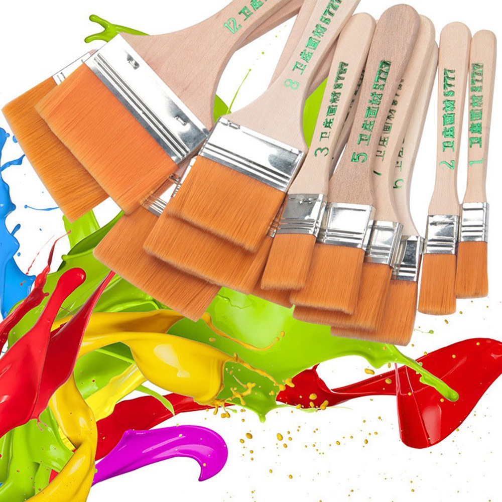 12pcs Nylon Paint Brushes Larg - огляд і ціна Wood Stain Brush