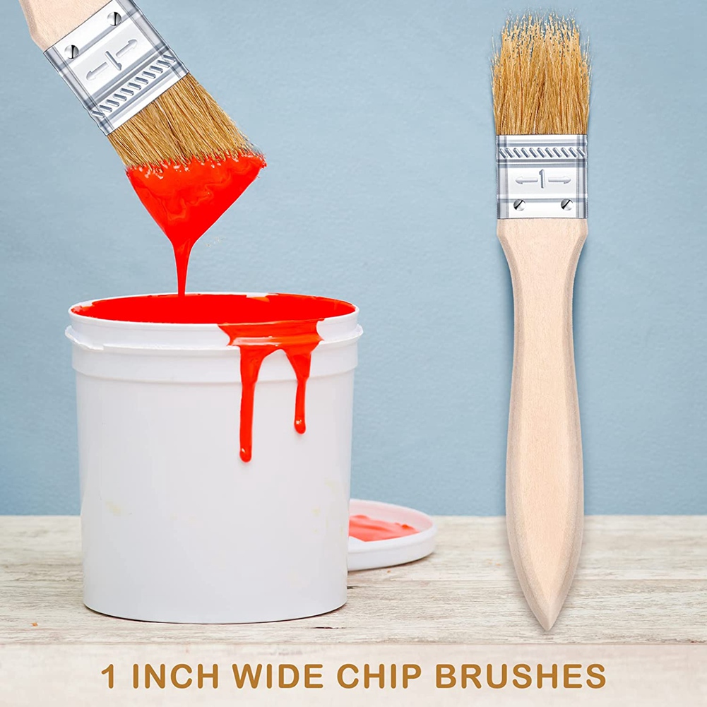 ABUH-100Pcs 1 Inch Chip Paint  - огляд і ціна Wood Stain Brush