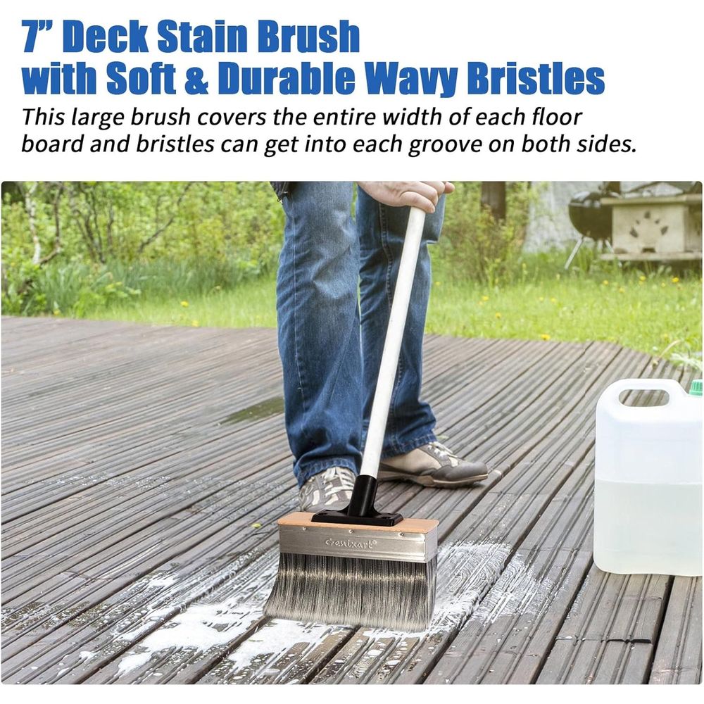 7-Inch Heavy-Duty Outdoor Stai - огляд і ціна Wood Stain Brush