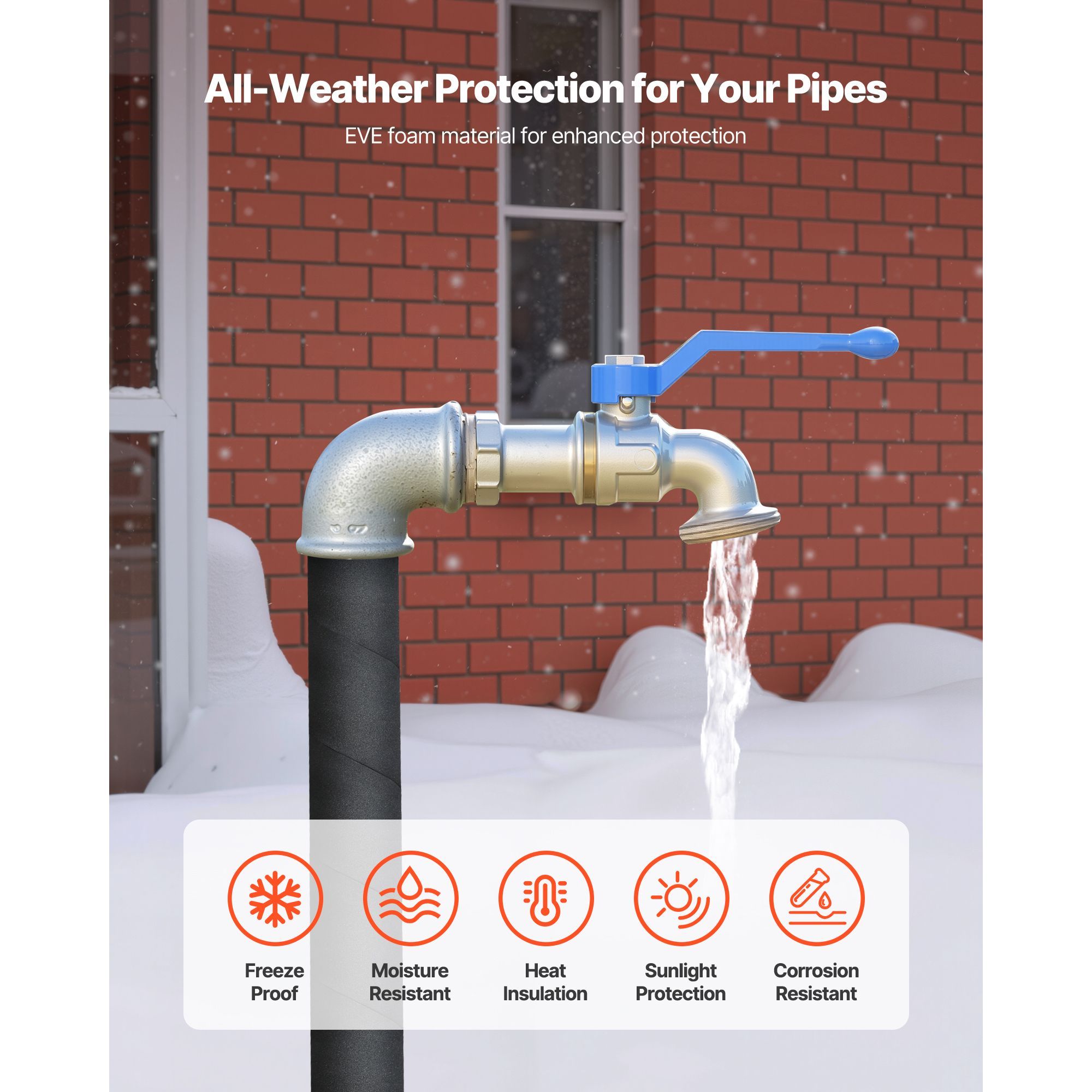 Pipe Insulation Wrap, 14 FT X  - огляд і ціна Pipe Insulation Foam