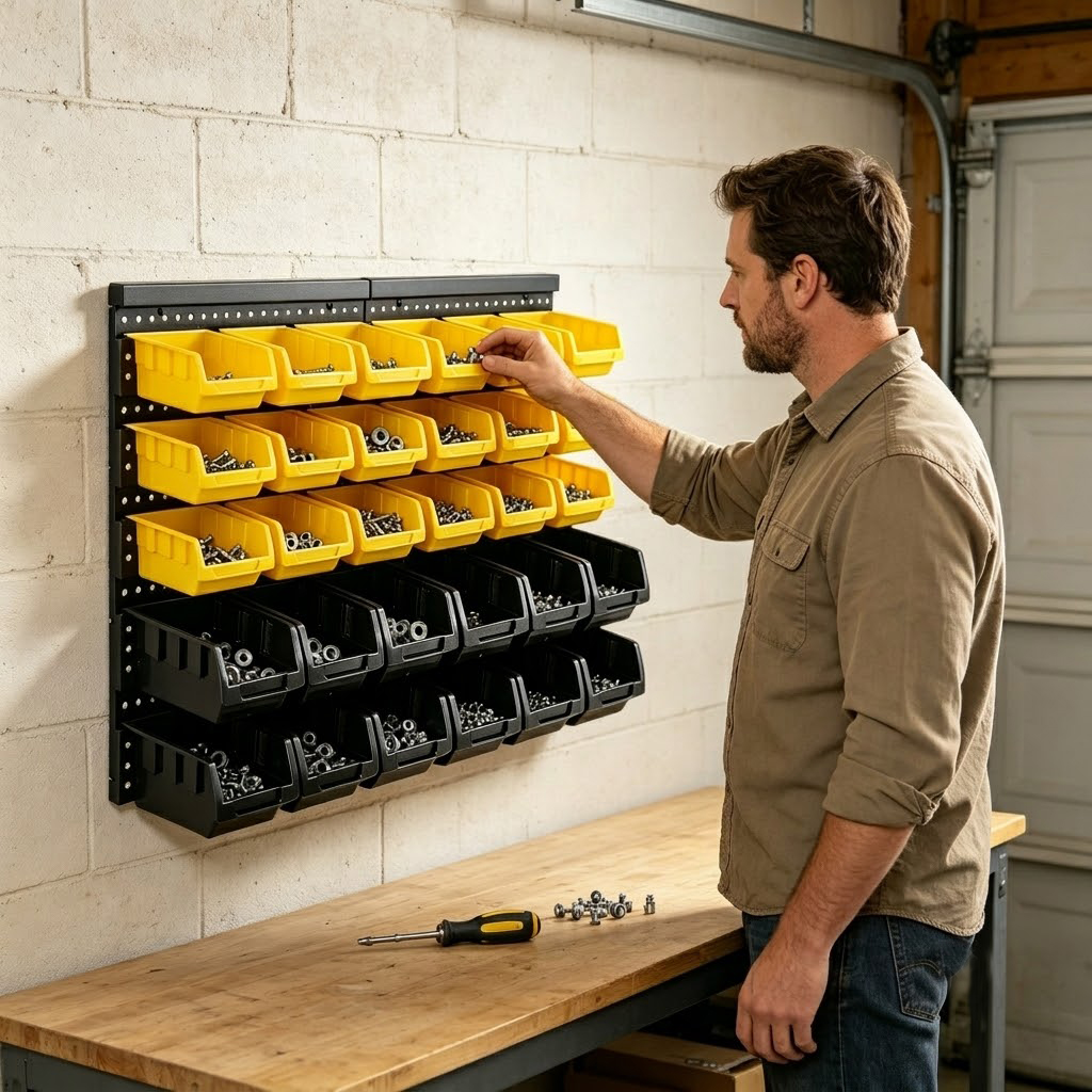 Wall Mounted Storage Bins Orga - огляд і ціна Home Improvement Binford Tools