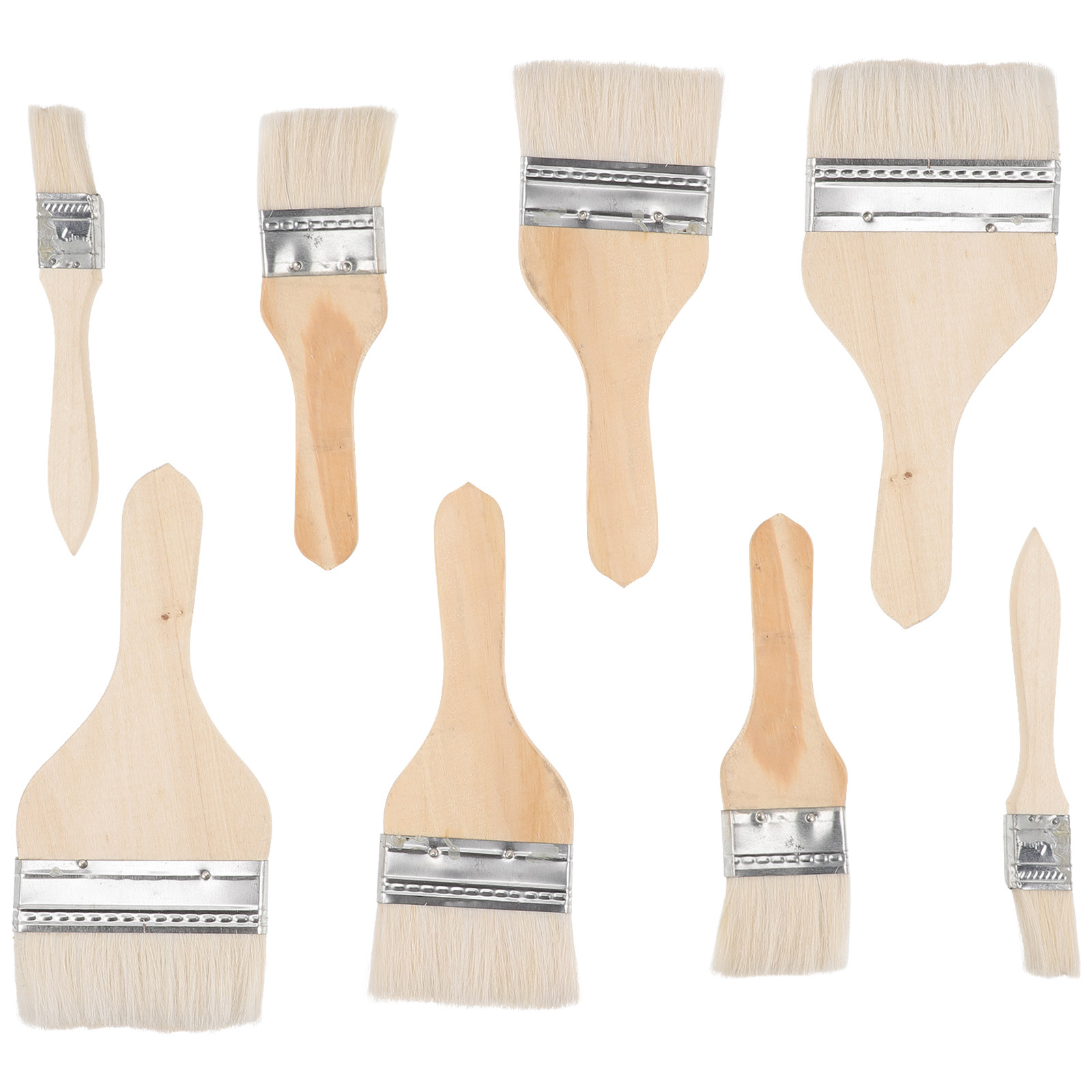 8Pcs Wool Brush Set Wood Handl - огляд і ціна Wood Stain Brush